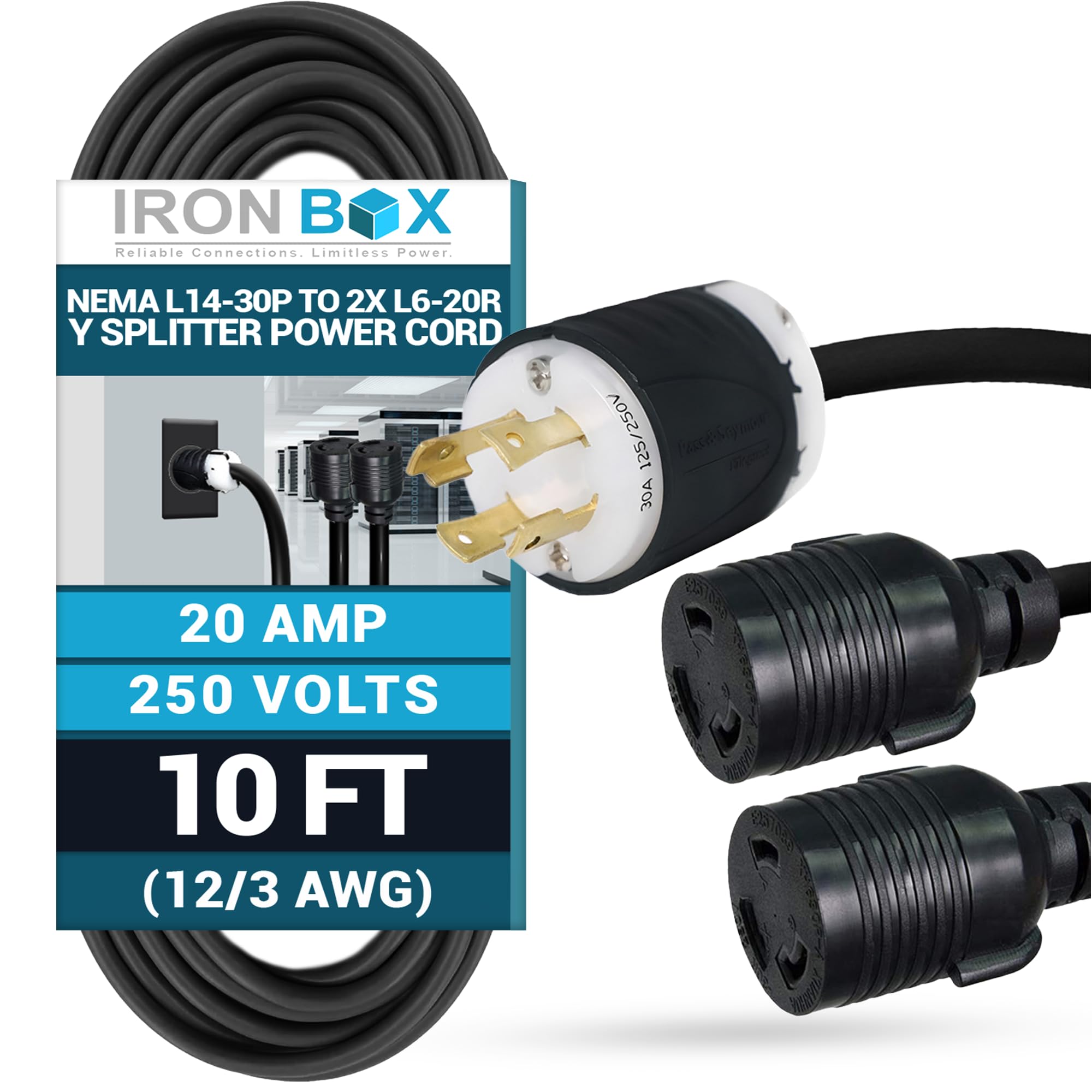 Amazon.com: IronBox Electric - NEMA L14-30P to 2X L6-20R Y